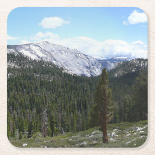 Porta-copo De Papel Quadrado Montanhas Sierra Nevada II vistas de Yosemite
