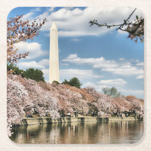 Porta-copo De Papel Quadrado Monuments   Washington Memorial