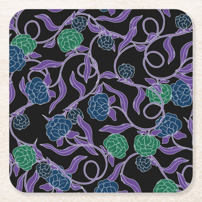 Porta-copo De Papel Quadrado Moonlit Vine - Mysticool Collection (Frente)