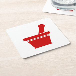 Porta-copo De Papel Quadrado Mortar e Pestle