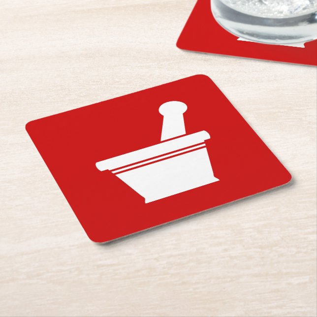 Porta-copo De Papel Quadrado Mortar e Pestle (Inclinado)