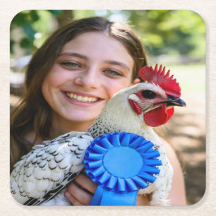 Porta-copo De Papel Quadrado Mostrar Foto de Aves Personalizadas
