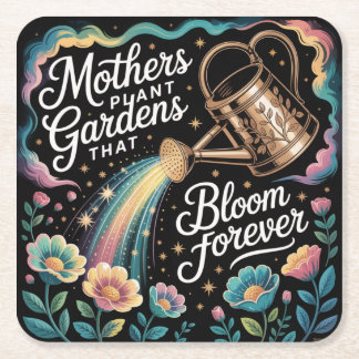 Porta-copo De Papel Quadrado Mothers Plant Gardens That Bloom Forever