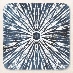 Porta-copo De Papel Quadrado Motif Radial de Tinta Indiana