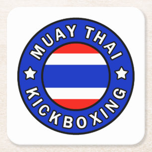 Porta-copo De Papel Quadrado Muay Thai