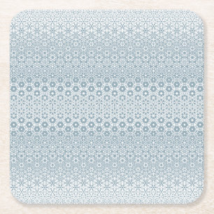 Porta-copo De Papel Quadrado Mug de café mosaico geométrico branco e Cinza