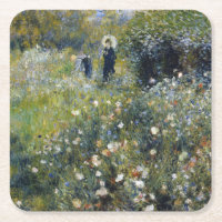 Mulher com Parasol em Jardim por Auguste Renoir