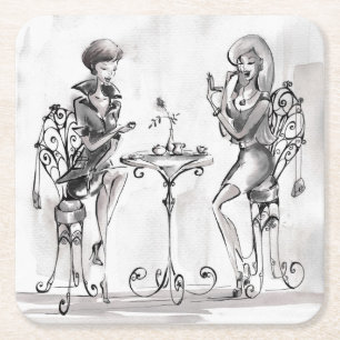 Porta-copo De Papel Quadrado Mulheres
