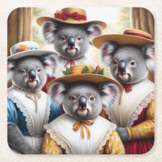 Porta-copo De Papel Quadrado Mulheres Pequenas da Koala