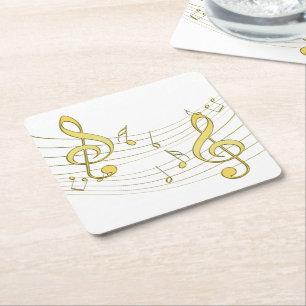 Porta-copo De Papel Quadrado Musical