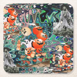 Porta-copo De Papel Quadrado My Super Halloween V2