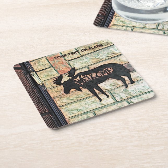Porta-copo De Papel Quadrado Mystic Moose (Inclinado)