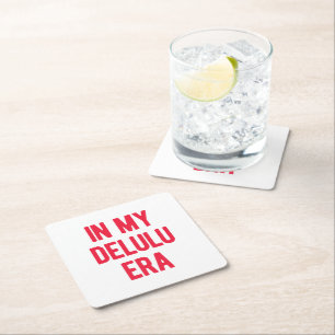 Porta-copo De Papel Quadrado Na Minha Era Delulu