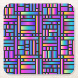 Porta-copo De Papel Quadrado Na moda moderno-padrão - moda Geométrica Tartan