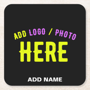 PORTA-COPO DE PAPEL QUADRADO NA MODA MODERNO PERSONALIZÁVEL NEGRO VERIFICADO CO