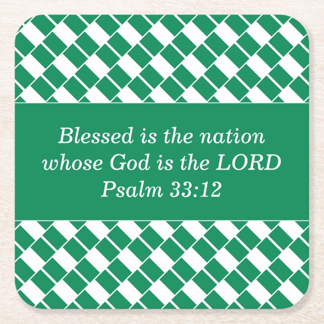 Porta-copo De Papel Quadrado Na moda NIGERIA FLAG (Frente)