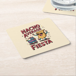 Porta-copo De Papel Quadrado Nacho Média Fiesta - Divertida, Colorida Design de