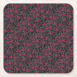 Porta-copo De Papel Quadrado Namorados Heart Art