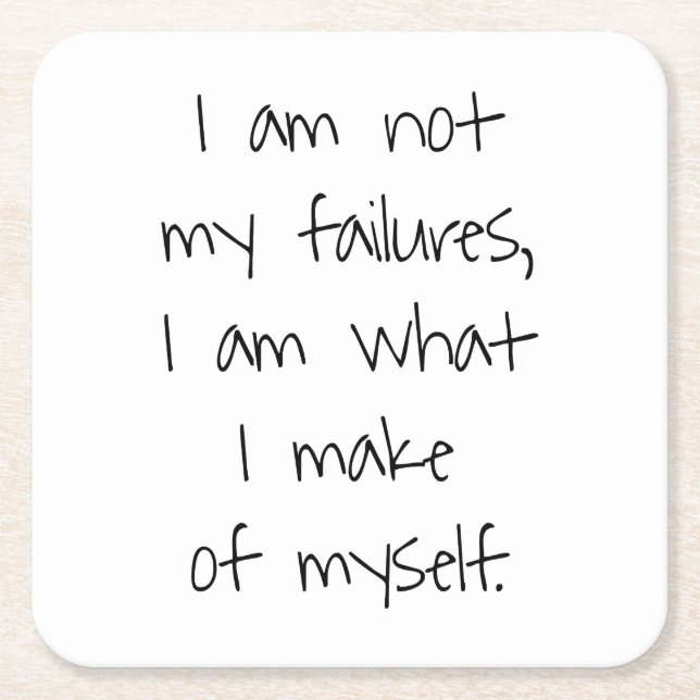 Porta-copo De Papel Quadrado Não Minha Porta copos de Papel Falhas (Frente)