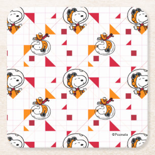 Porta-copo De Papel Quadrado NASA Padrão branco do conjunto espacial de snoop