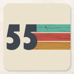 Porta-copo De Papel Quadrado Nascer em presente de aniversário de 70 de 1955