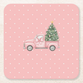 Porta-copo De Papel Quadrado Natal