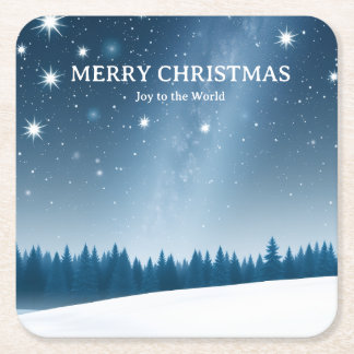 Porta-copo De Papel Quadrado Natal Celestial com Constelações & Inverno