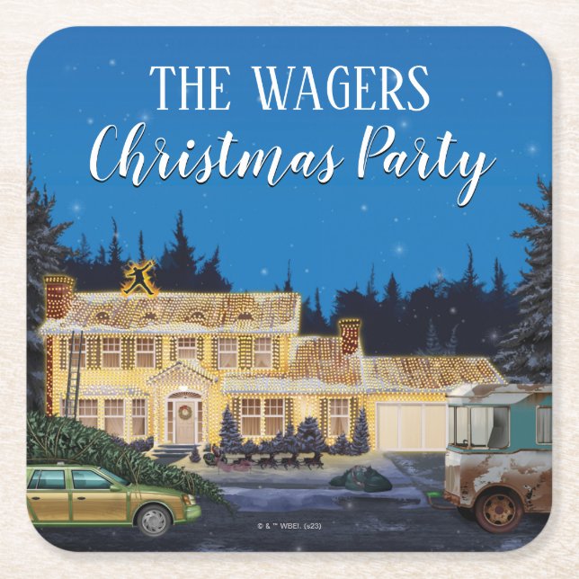 Porta-copo De Papel Quadrado Natal da National Lampoon (Frente)