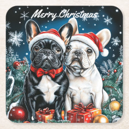 Porta-copo De Papel Quadrado Natal dos Bulls Franceses