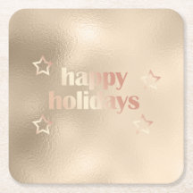 Natal feliz com rosa de cobre elegante