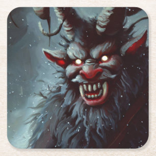 Porta-copo De Papel Quadrado Natal Krampus 2