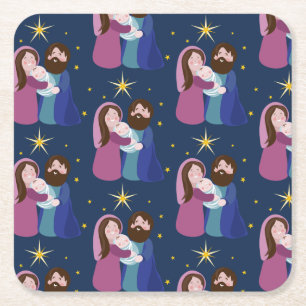 Porta-copo De Papel Quadrado Natal Natividade