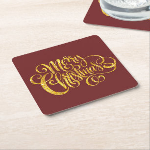 Porta-copo De Papel Quadrado Natel Natal Feliz