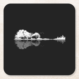 Porta-copo De Papel Quadrado Nature Guitar