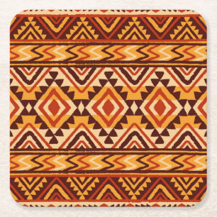 Porta-copo De Papel Quadrado Navajo Ordem Étnica: Vintage sem carne