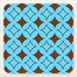 Porta-copo De Papel Quadrado Navio azul e marrom