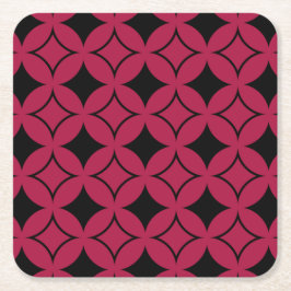 Porta-copo De Papel Quadrado Navio vermelho e preto