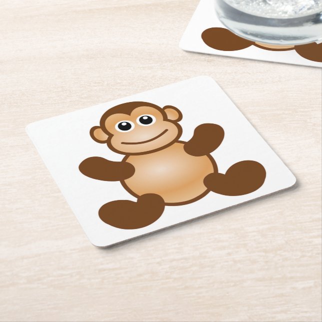 PORTA-COPO DE PAPEL QUADRADO NEGÓCIOS DE MACACO (Inclinado)