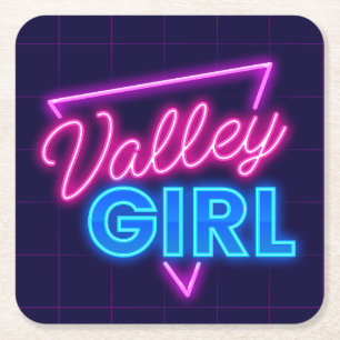Porta-copo De Papel Quadrado Neon Valley Girl