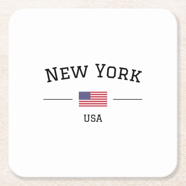 Porta-copo De Papel Quadrado New York (Frente)