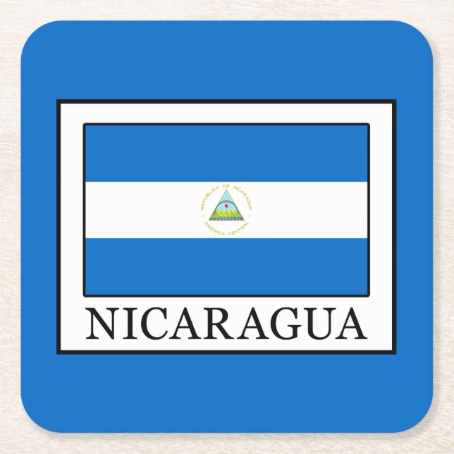 Porta-copo De Papel Quadrado Nicarágua (Frente)