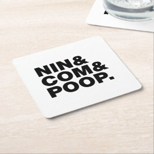 PORTA-COPO DE PAPEL QUADRADO NIN & COM & POOP.