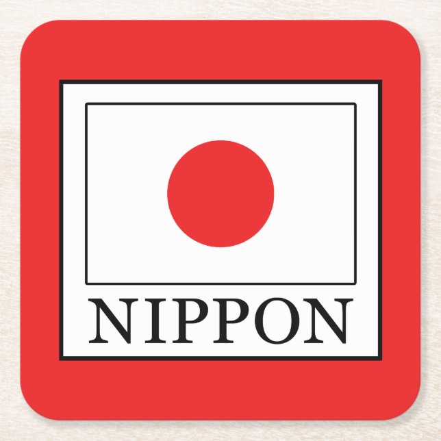 Porta-copo De Papel Quadrado Nippon (Frente)