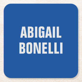 Porta-copo De Papel Quadrado Nitidez arrojada, excelente nome minimalista azul