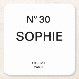 Porta-copo De Papel Quadrado No 30 French Chic 30th Birthday Party