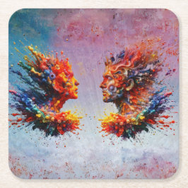 Porta-copo De Papel Quadrado No começo...