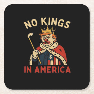 Porta-copo De Papel Quadrado No Kings In America No Kings Day Vintage Classic S