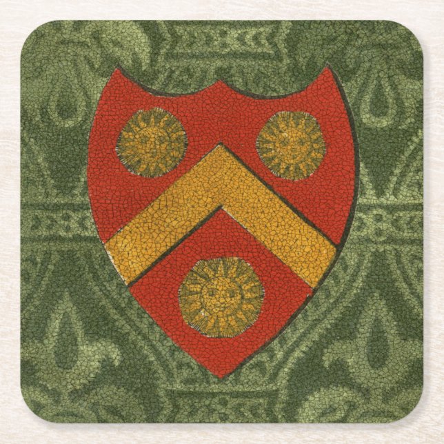 Porta-copo De Papel Quadrado Noble Crest V (Frente)