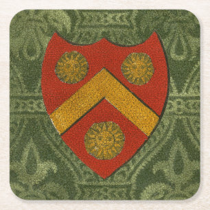 Porta-copo De Papel Quadrado Nobre Crest V