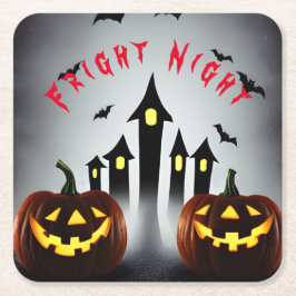Porta-copo De Papel Quadrado Noite de Terror Abóbora de Halloween Assustadora